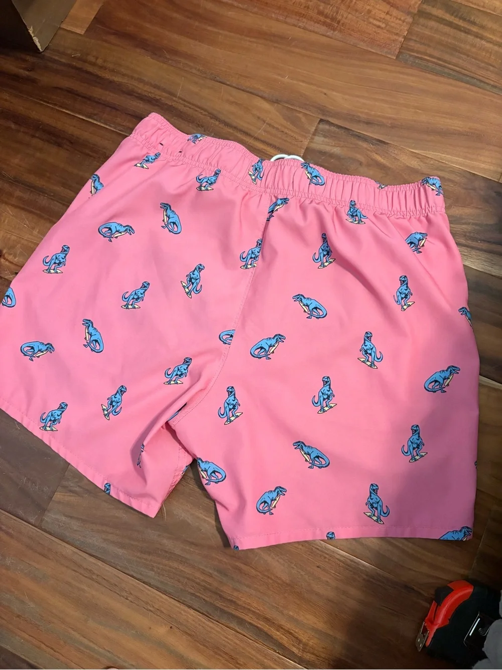 Hollister Pink Surfing Dinosaur Swim Trunks Men’s Large Beach Board Shorts 1048